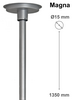Ceiling mount for Magna, pin &Oslash;15 mm, with 135 cm column