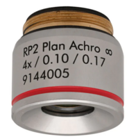 4x objective, NA 0.10/WD 30.0mm (RP2 Infinity corrected DIN