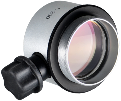 Objective lens WD=200mm with focusing mechanism and sterilizable cap