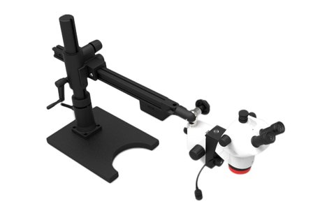 Luxeo 6Z Trinocular - Heavy Duty Swing Arm Stand