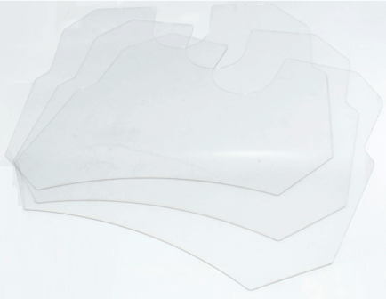 3 x Escudos transparentes de recambio A612099-667