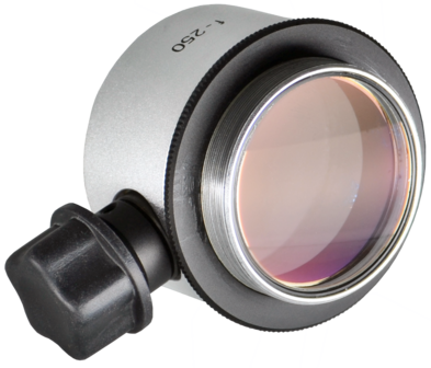 Objective lens WD=250mm with focusing mechanism and sterilizable cap