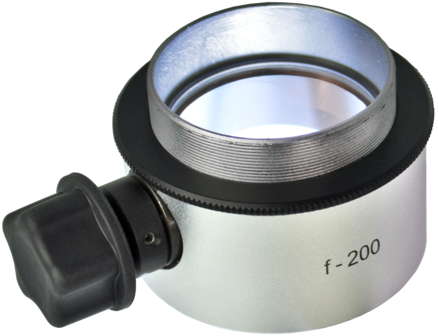 Objective lens WD=200mm with focusing mechanism and sterilizable cap