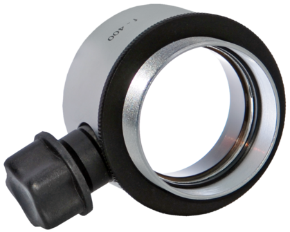 Objective lens WD=400mm with focusing mechanism and sterilizable cap