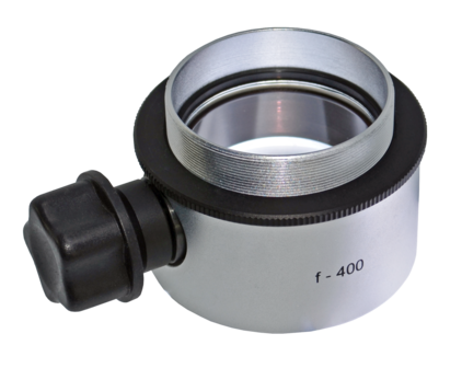 Objective lens WD=400mm with focusing mechanism and sterilizable cap