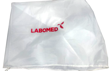 Cubierta antipolvo blanca con logo Labomed para microscopio Prima DNT