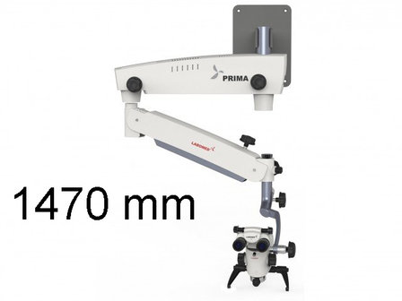 Microscopio PRIMA DNT con montaje a pared brazo largo
