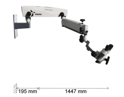 PRIMA ENT Mikroskop f&uuml;r HNO-Anwendungen, Wandmontage, langer Arm