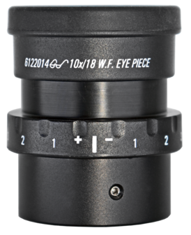 Wide field eyepiece 10x,  28 mm, diopter cross, Zeiss type
