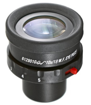 Wide field eyepiece 10x,  28 mm, diopter cross