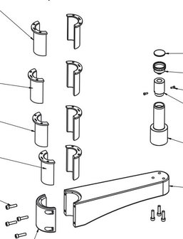 Dental chair column (diam. 48~60mm) mount