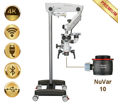PrimaDNT Microscope Premium, mobile stand, NuVar 10