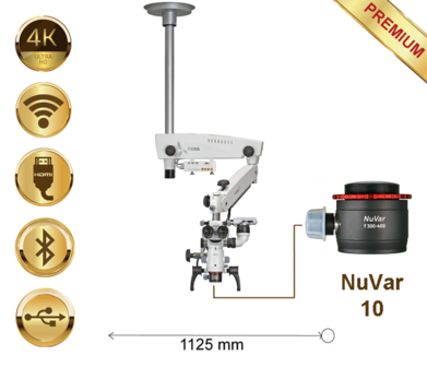PrimaDNT Microscope Premium, Ceiling mount, NuVar 10