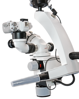 Magna FL microscope with floor mount