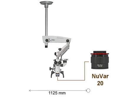 Microscopio PRIMA DNT Montaje a techo, 5 pasos, NuVar 20