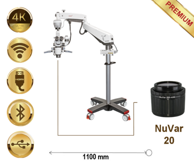 Microscopio Magna Premium montaje a suelo NuVar 20