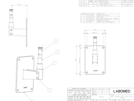 Wall bracket for Prima series