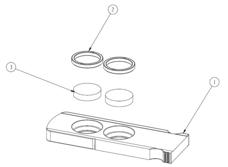 Filter slider for laser protection set (without filter set)