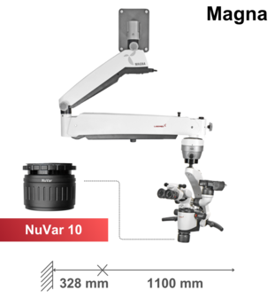 Magna Microscope with Wall Mount, NuVar 10
