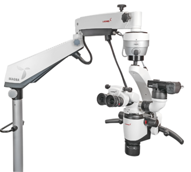 Magna FL microscope with floor mount