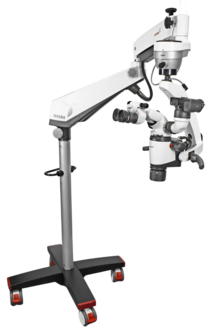 Magna FL microscope with floor mount