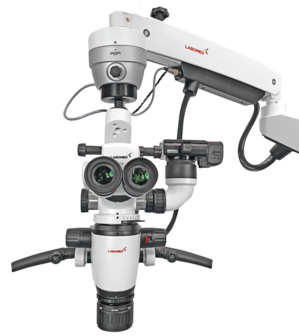 Magna FL microscope with floor mount