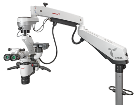 Magna FL microscope with floor mount