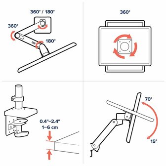 Ergotron Monitor Arm, white