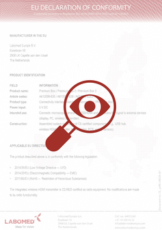 EU-conformiteitsverklaring Premium Box