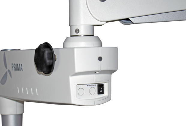 Oblique to eyepiece Prima Mu Polarizing Microscope, Ergo head