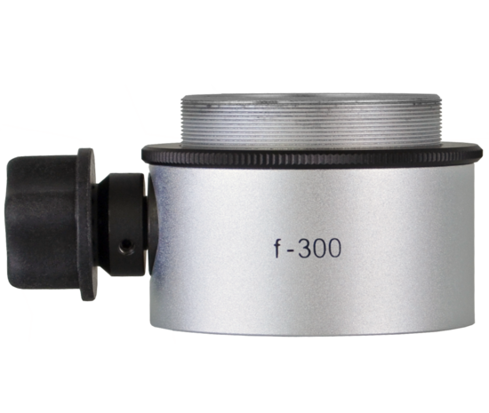 Objective lens WD=300mm with focusing mechanism and sterilizable cap