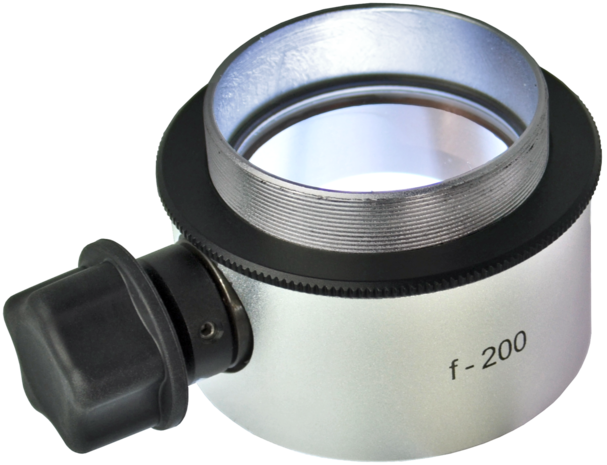 Objective lens WD=200mm with focusing mechanism and sterilizable cap