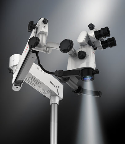 Microscopio Básico PRIMA DNT- con soporte móvil y brazo corto
