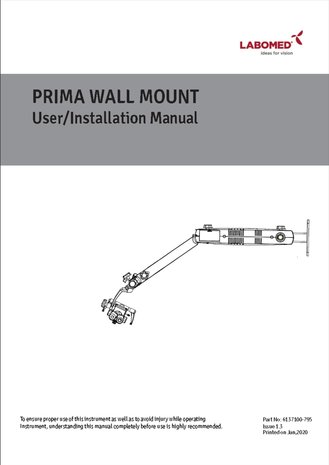 Manual Prima Wall mount installation