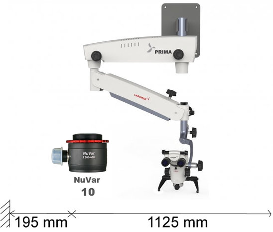 MICROSCOPIO PRIMA DNT, MONTAJE A PARED, NUVAR 10