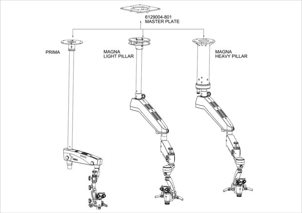 Common mounting Plate for Ceiling Mount Attachment