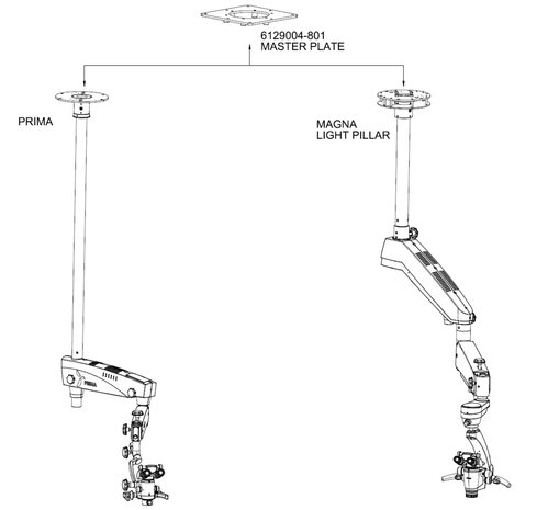 Common mounting Plate for Ceiling Mount Attachment