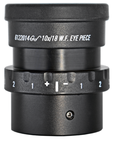 Wide field eyepiece 10x,  28 mm, diopter cross, Zeiss type