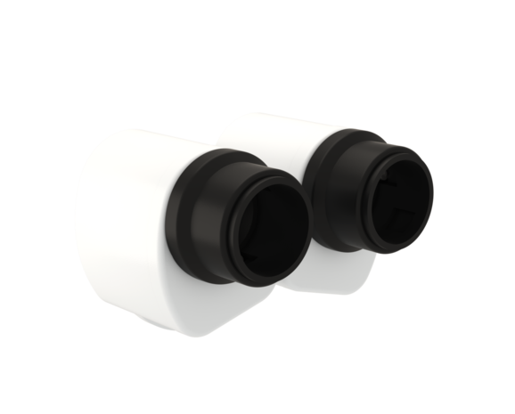 Binocular straight tube