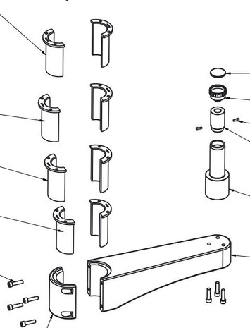 Dental chair column (diam. 48~60mm) mount