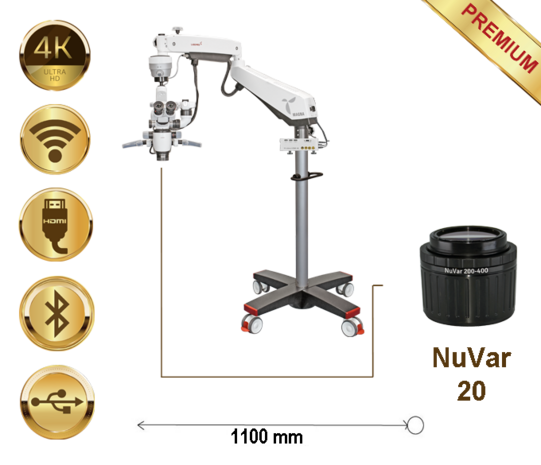 Microscopio Magna Premium montaje a suelo NuVar 20