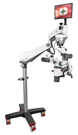 Magna FL microscope with floor mount