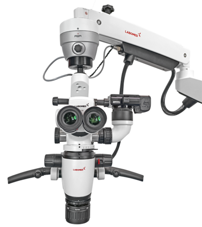 Magna FL microscope with floor mount