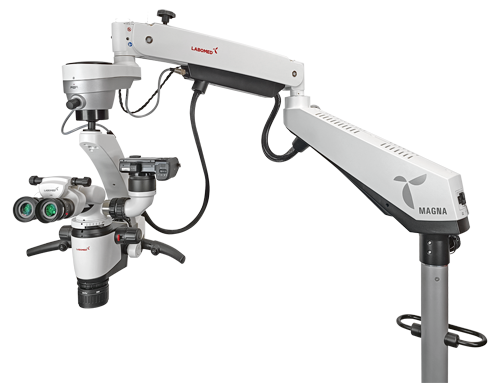 Magna FL microscope with floor mount