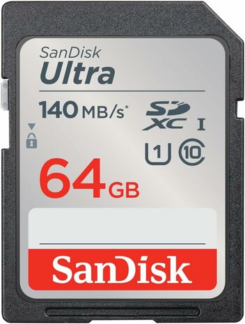 SanDisk Ultra 64GB SDXC UHS-I Kaart