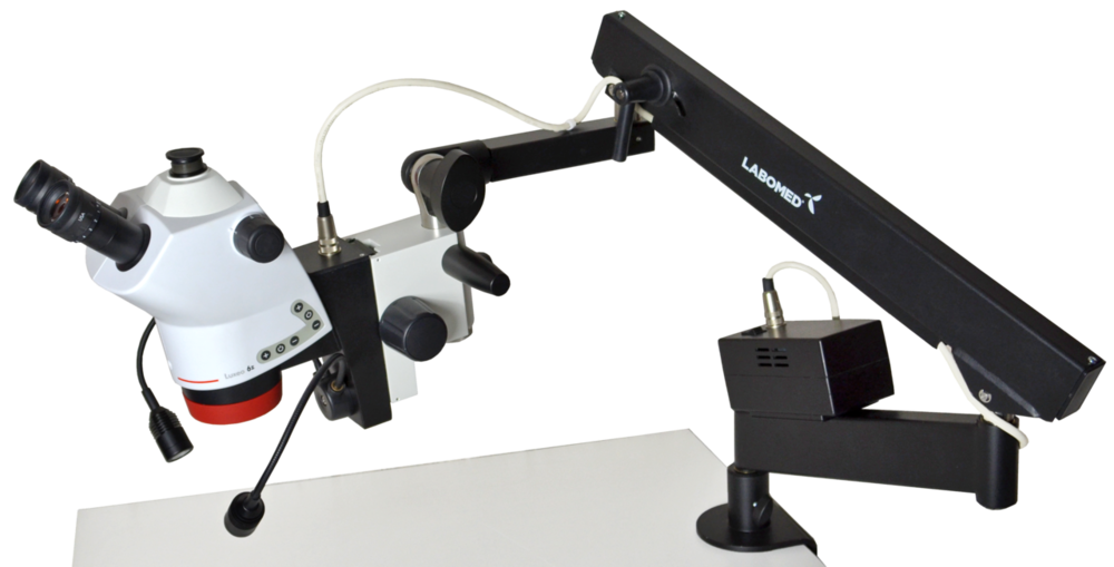 Trinocular zoom flexible arm assembly Labomed