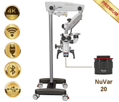 PrimaDNT Microscope Premium, mobile stand, NuVar 20
