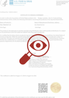 Certificaat FDA no. 12438-8-2024-1